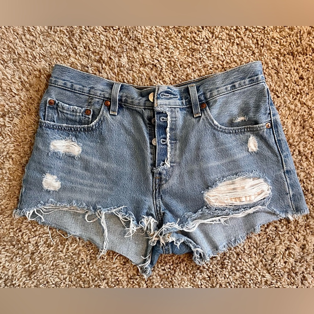 Distressed Denim Women Shorts